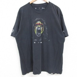 XL★古着 半袖 Tシャツ メンズ ワールドプロレスリング アルティメットウォリアー クルーネック 黒 ブラック 25may22 中古