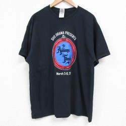 XL★古着 半袖 Tシャツ メンズ 映画 アダムスファミリー コットン クルーネック 黒 ブラック 25may22 中古