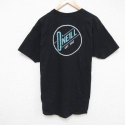 XL★古着 半袖 Tシャツ メンズ オニール コットン クルーネック 黒 ブラック 25may23 中古