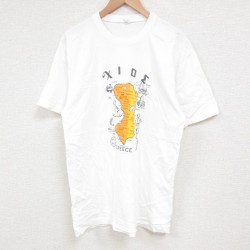 L★古着 半袖 Tシャツ メンズ ギリシャ コットン クルーネック 白 ホワイト 25jun06 中古