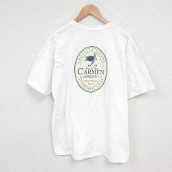 XL★古着 半袖 Tシャツ メンズ CARMEN クルーネック 白 ホワイト 25jun07 中古