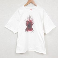XL★古着 ヘインズ Hanes 半袖 Tシャツ メンズ BLEED 大きいサイズ コットン クルーネック 白 ホワイト 25jun07 中古