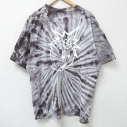 XL★古着 THE HUNDREDS 半袖 Tシャツ メンズ 大きいサイズ コットン クルーネック グレー他 タイダイ 25jun09 中古