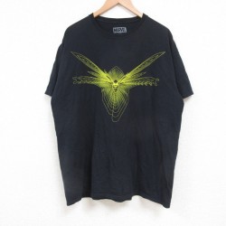 XL★古着 半袖 Tシャツ メンズ マーベル アントマン コットン クルーネック 黒 ブラック 25jun10 中古