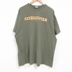 【50%OFF】XL★古着 半袖 Tシャツ メンズ ニューメキシコ 大きいサイズ コットン クルーネック 薄緑 グリーン 25jun14 中古