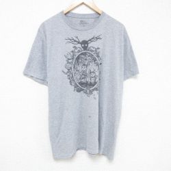 XL★古着 半袖 Tシャツ メンズ アニメ オーバーザガーデンウォール 大きいサイズ クルーネック グレー 霜降り 【spe】 25jun13 中古