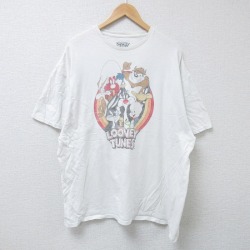 XL★古着 半袖 Tシャツ メンズ ルーニーテューンズ LOONEY TUNES バックスバニー 大きいサイズ コットン クルーネック 白 ホワイト 25jun16 中古
