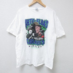 XL★古着 半袖 Tシャツ メンズ フレディ ブギーマン コットン クルーネック 白 ホワイト 25jun16 中古