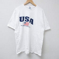 XL★古着 半袖 Tシャツ メンズ ワシントンDC コットン クルーネック 白 ホワイト 25jun16 中古