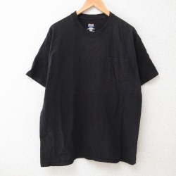 XL★古着 ヘインズ Hanes 半袖 Tシャツ メンズ 無地 コットン クルーネック 黒 ブラック 25jun12 中古