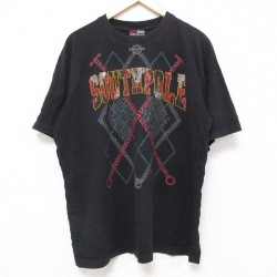 サウスポール 半袖Tシャツ ビッグロゴ ブラック XL | 古着