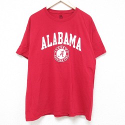 XL★古着 半袖 Tシャツ メンズ アラバマ コットン クルーネック 赤 レッド 25jun13 中古