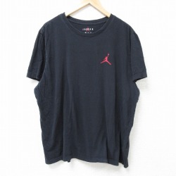 XL★古着 半袖 Tシャツ メンズ マイケルジョーダン エアジョーダン 大きいサイズ コットン クルーネック 黒 ブラック 25jun16 中古