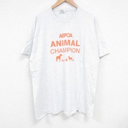 半袖Tシャツ アニマル グレー XL | 古着