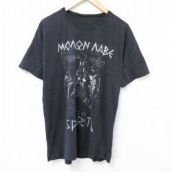 XL★古着 半袖 Tシャツ メンズ 騎士 クルーネック 黒 ブラック 25jun19 中古