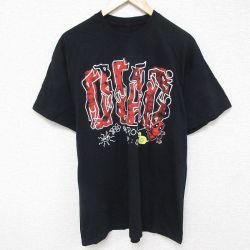 XL★古着 半袖 Tシャツ メンズ マーベル デッドプール クルーネック 黒 ブラック 25jun21 中古