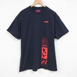XL★古着 半袖 Tシャツ メンズ バドワイザー 大きいサイズ クルーネック 紺 ネイビー 25jun21 中古