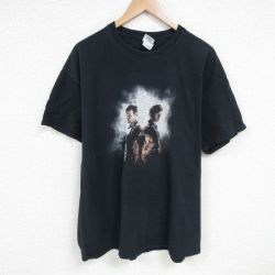 【20%OFF】XL★古着 半袖 Tシャツ メンズ ドラマ ドクターフー 大きいサイズ コットン クルーネック 黒 ブラック 25jun24 中古