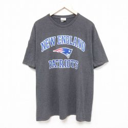 【50%OFF】マジェスティック 半袖Tシャツ NFL ニューイングランドペイトリオッツ グレー XL | 古着