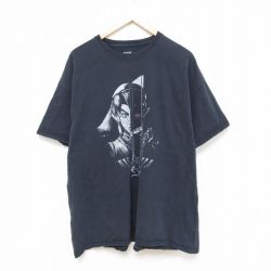 【50%OFF】ゲーム ゼルダの伝説 半袖Tシャツ リンク ブラック XL | 古着