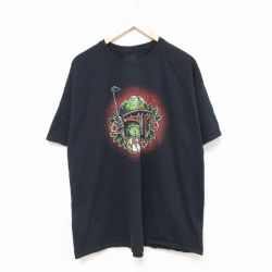 XL★古着 半袖 Tシャツ メンズ スターウォーズ STAR WARS ボバフェット 大きいサイズ クルーネック 黒 ブラック 【spe】 25jun26 中古