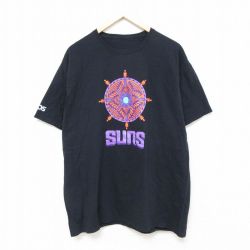 XL★古着 半袖 Tシャツ メンズ サンズ クルーネック 黒 ブラック 25jun26 中古