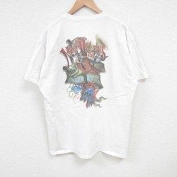 【20%OFF】XL★古着 半袖 Tシャツ メンズ ハードロックカフェ ニューオリンズ コットン クルーネック 白 ホワイト 25jun28 中古