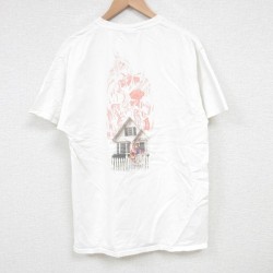 L★古着 半袖 Tシャツ メンズ 家 コットン クルーネック 白 ホワイト 25jun28 中古