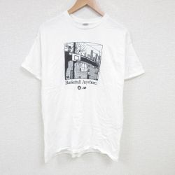【20%OFF】XL★古着 半袖 Tシャツ メンズ バスケットボール コットン クルーネック 白 ホワイト 25jun28 中古