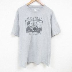 XL★古着 半袖 Tシャツ メンズ アルカポネ 大きいサイズ クルーネック グレー 霜降り 【spe】 25jun28 中古