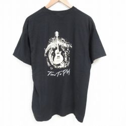 XL★古着 半袖 Tシャツ メンズ ハードロックカフェ ギター 大きいサイズ コットン クルーネック 黒 ブラック 25jun28 中古