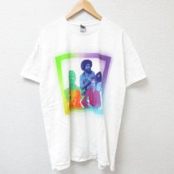 XL★古着 半袖 Tシャツ メンズ 画家 ボブロス 大きいサイズ コットン クルーネック 白 ホワイト 25jul04 中古