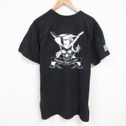 XL★古着 半袖 Tシャツ メンズ スカル 大きいサイズ コットン クルーネック USA製 黒 ブラック 25jul09 中古