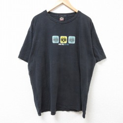 XL★古着 半袖 Tシャツ メンズ コスタリカ 大きいサイズ コットン クルーネック 黒 ブラック 25jul09 中古