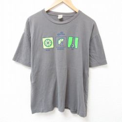 【20%OFF】XL★古着 半袖 Tシャツ メンズ コロナビール コットン クルーネック 濃グレー 25jul12 中古