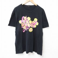 【50%OFF】XL★古着 半袖 Tシャツ メンズ Tnixie コットン クルーネック 黒 ブラック 25jul12 中古