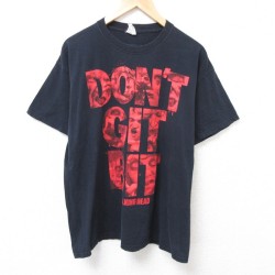 L★古着 ジャージーズ 半袖 Tシャツ メンズ ドラマ ウォーキングデッド コットン クルーネック 黒 ブラック 25jul17 中古