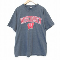 半袖Tシャツ ウィスコンシン グレー XL | 古着