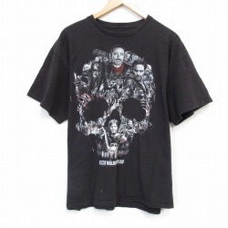XL★古着 半袖 Tシャツ メンズドラマ ウォーキングデッド クルーネック 黒 ブラック 25jul24 中古 メンズ