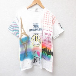 L★古着 ヘインズ Hanes 半袖 Tシャツ メンズ STANLEYコットン クルーネック 白 ホワイト 25jul24 中古