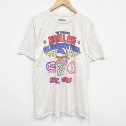 XL★古着 半袖 Tシャツ メンズ バスケットボール コットン クルーネック ベージュ カーキ 25jul22 中古