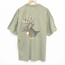 半袖Tシャツ シカ グリーン XL | 古着