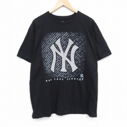 MLB ニューヨークヤンキース 半袖Tシャツ ブラック XL | 古着
