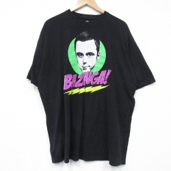 XL★古着 リップルジャンクション 半袖 Tシャツ メンズ ドラマ ビッグバンセオリー 大きいサイズ コットン クルーネック 黒 ブラック 25jul25 中古