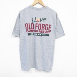XL★古着 MVスポーツ 半袖 Tシャツ メンズ OLD クルーネック グレー 霜降り 25aug02 中古