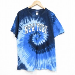 半袖Tシャツ ニューヨーク ブルータイダイ XL | 古着