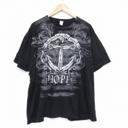 【50%OFF】半袖Tシャツ イカリ ブラック XL | 古着