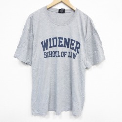 XL★古着 MVスポーツ 半袖 Tシャツ メンズ WIDENER 大きいサイズ クルーネック グレー 霜降り 25aug18 中古