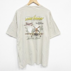 半袖Tシャツ ミシガン戦闘機 ベージュ XL | 古着