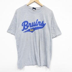 XL★古着 半袖 Tシャツ メンズ UCLA 大きいサイズ クルーネック グレー 霜降り 25aug18 中古